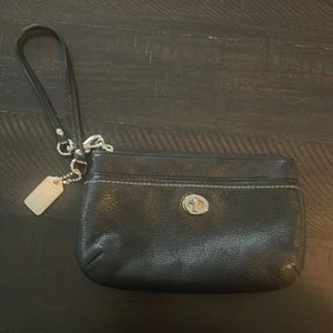 Coach Pebble Leather Wristlet